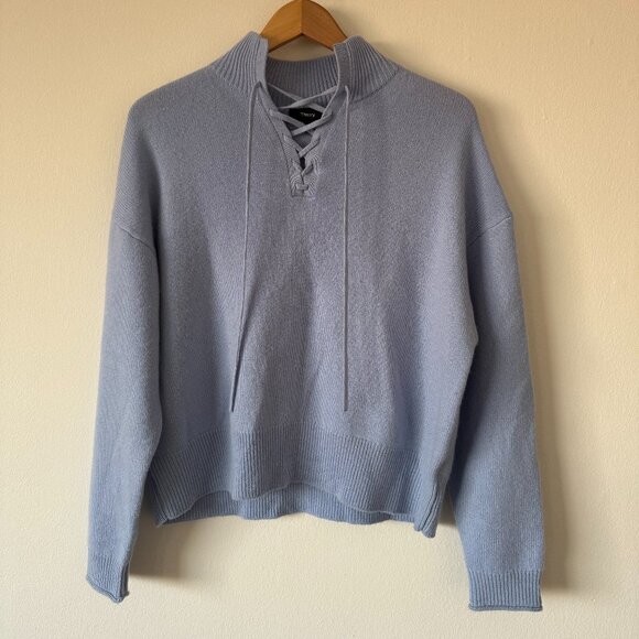 Theory Light Blue Spring Cashmere Sweater - Picture 3 of 6